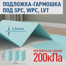 Подложка листовая под SPC, WPC, LVT зеленая толщина 1,5 мм